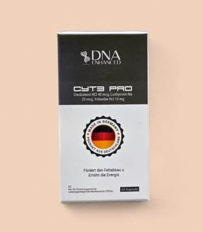 DNA Enhanced CYT3 Pro Clenbuterol HCl 40 Mcg, Liothyronine Sodium 20 Mcg Yohimbine HCl 10 Mg 60 Capsules