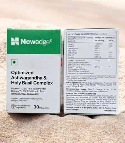 Newedge Optimized Ashwagandha & Holy Basil Complex 30 Capsules